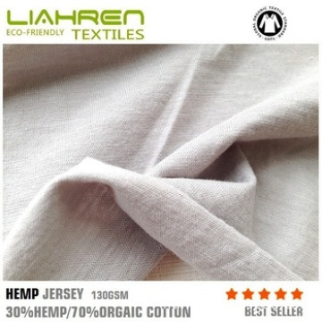 high quality hemp organic cotton jersey fabric for T shirt manufacturer